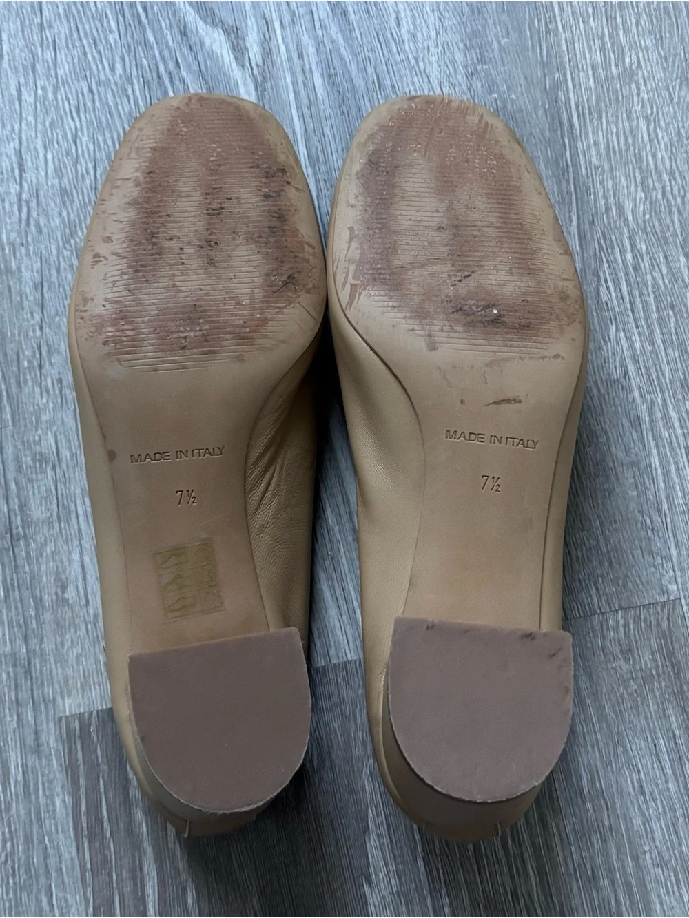 Everlane Soft Elastic Back Ballet Flats in Taupe size 7.5